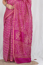 Load image into Gallery viewer, Pure Chanderi Silk Saree with Hand Block Print - Shivanya Handicrafts Women&#39;s Traditional Indian Wear
