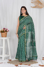 Load image into Gallery viewer, Pure Chanderi Silk Saree with Hand Block Print - Shivanya Handicrafts Women&#39;s Traditional Indian Wear
