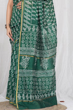 Load image into Gallery viewer, Pure Chanderi Silk Saree with Hand Block Print - Shivanya Handicrafts Women&#39;s Traditional Indian Wear
