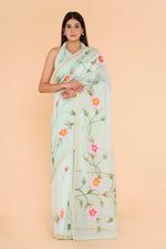 Load image into Gallery viewer, Chanderi Silk Saree with Hand Block Print - Shivanya Handicrafts Women&#39;s Traditional Indian Wear
