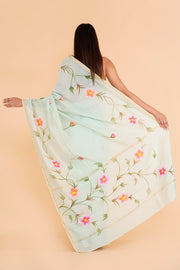 Pure Chanderi Silk Saree with Hand Block Print - Shivanya Handicrafts Women's Traditional Indian Wear