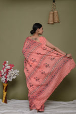 Load image into Gallery viewer, Mulmul Cotton Saree with Hand Block Print - Shivanya Handicrafts Women&#39;s Traditional Indian Wear
