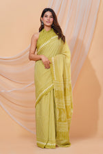 Load image into Gallery viewer, Mulmul Cotton Saree with Hand Block Print - Shivanya Handicrafts Women&#39;s Traditional Indian Wear
