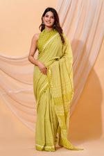 Load image into Gallery viewer, Mulmul Cotton Saree with Hand Block Print - Shivanya Handicrafts Women&#39;s Traditional Indian Wear
