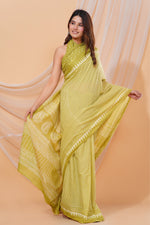 Load image into Gallery viewer, Mulmul Cotton Saree with Hand Block Print - Shivanya Handicrafts Women&#39;s Traditional Indian Wear
