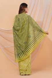 Mulmul Cotton Saree with Hand Block Print - Shivanya Handicrafts Women's Traditional Indian Wear
