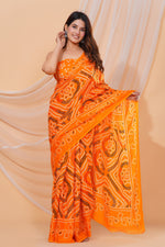 Load image into Gallery viewer, Mulmul Cotton Saree with Hand Block Print - Shivanya Handicrafts Women&#39;s Traditional Indian Wear
