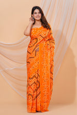 Load image into Gallery viewer, Mulmul Cotton Saree with Hand Block Print - Shivanya Handicrafts Women&#39;s Traditional Indian Wear

