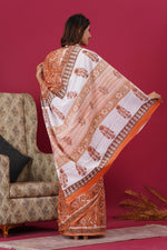 Load image into Gallery viewer, Mulmul Cotton Saree with Hand Block Print - Shivanya Handicrafts Women&#39;s Traditional Indian Wear
