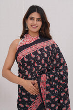 Load image into Gallery viewer, Mulmul Cotton Saree with Hand Block Print - Shivanya Handicrafts Women&#39;s Traditional Indian Wear

