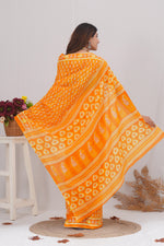 Load image into Gallery viewer, Mulmul Cotton Saree with Hand Block Print - Shivanya Handicrafts Women&#39;s Traditional Indian Wear
