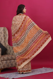 Mulmul Cotton Saree with Hand Block Print - Shivanya Handicrafts Women's Traditional Indian Wear