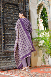 Printed Cotton Women Straight Kurta with Pant with Dupatta Set