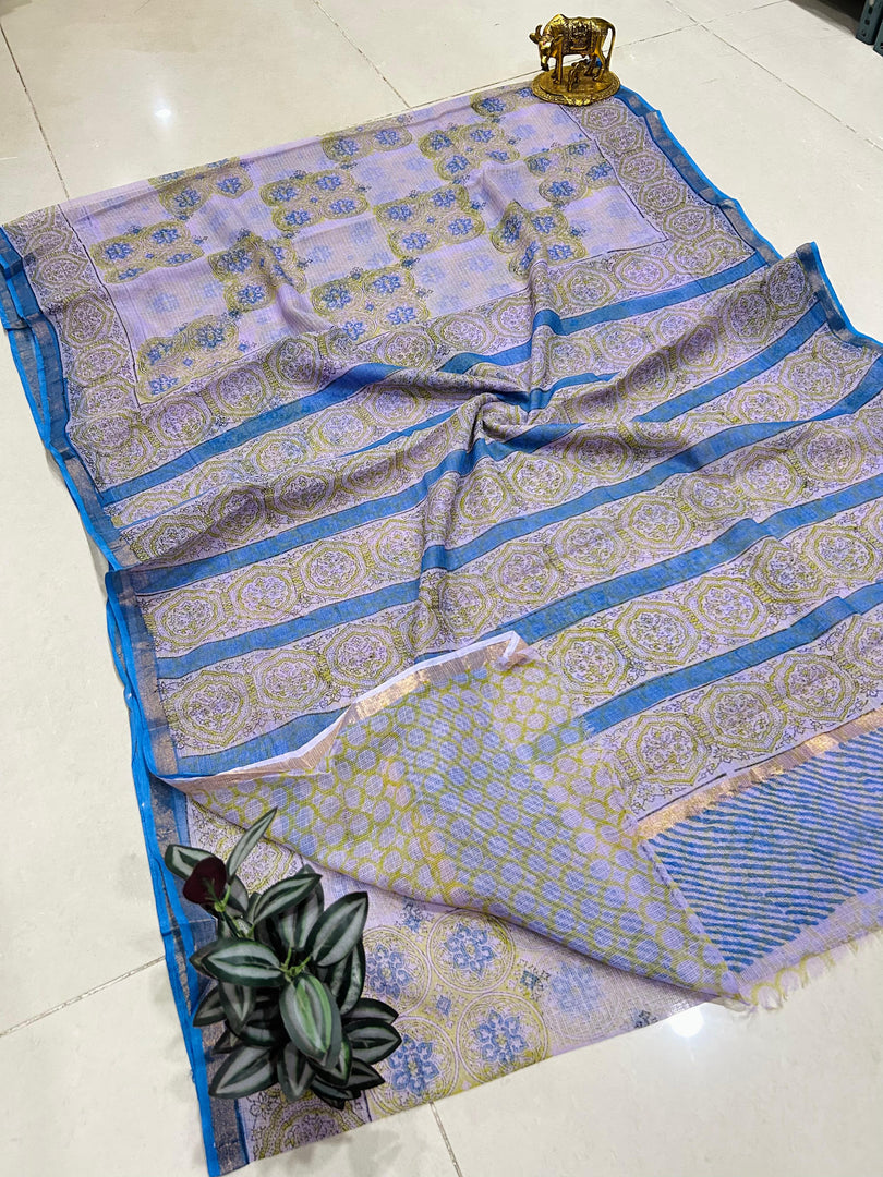 Shivanya Handicrafts Printed Kota Doriya Saree - Perfect for Festive Occasions