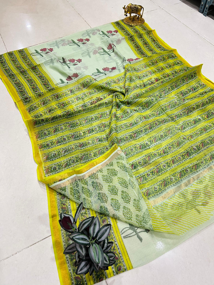 Shivanya Handicrafts Printed Kota Doriya Saree - Perfect for Festive Occasions