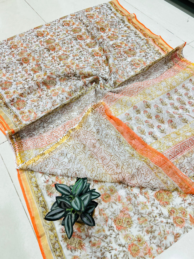 Shivanya Handicrafts Printed Kota Doriya Saree - Perfect for Festive Occasions