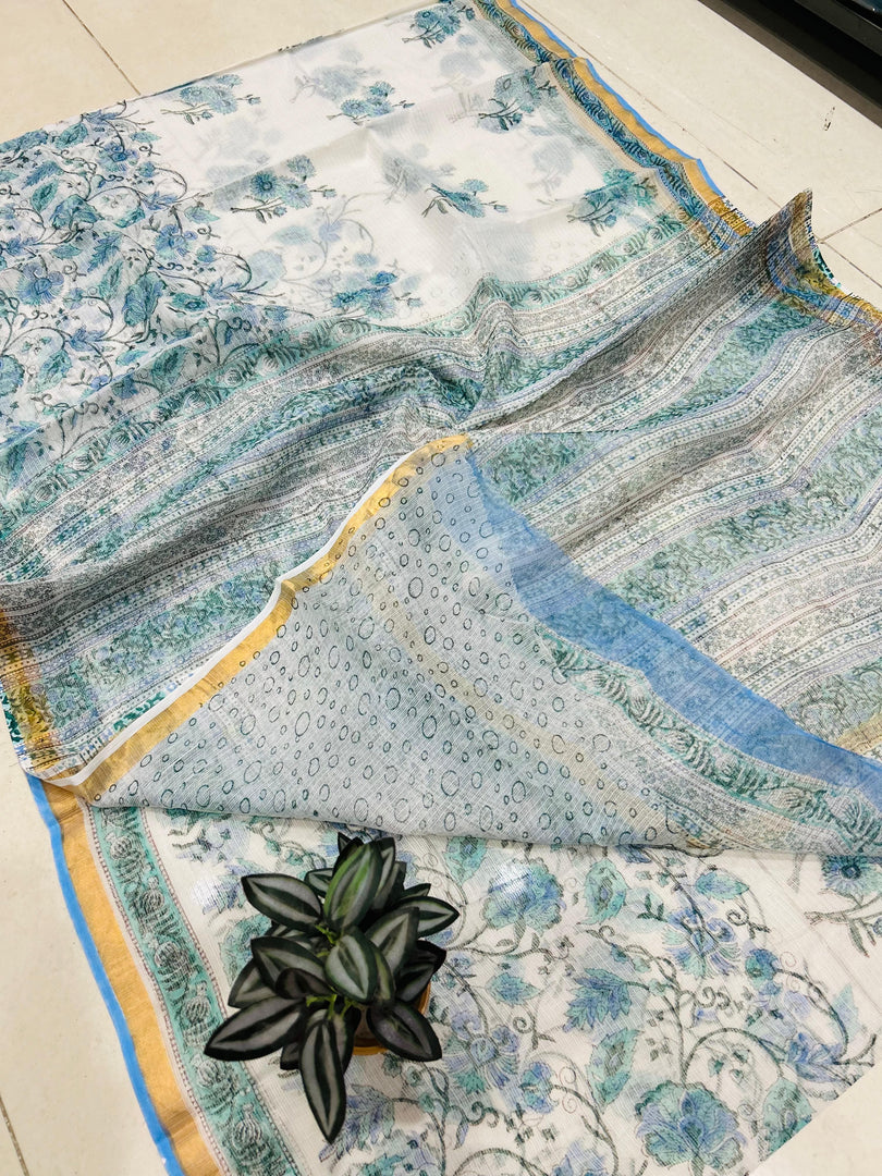 Shivanya Handicrafts Printed Kota Doriya Saree - Perfect for Festive Occasions