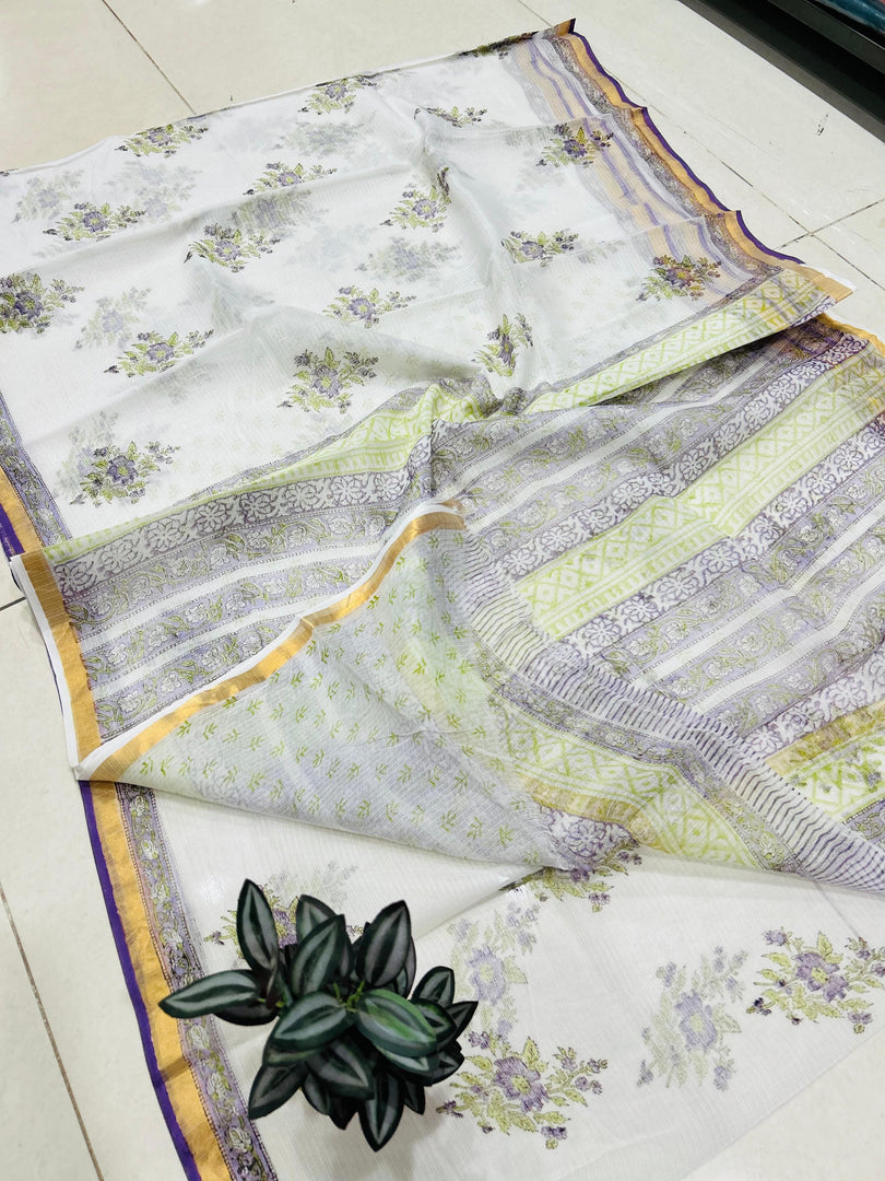 Shivanya Handicrafts Printed Kota Doriya Saree - Perfect for Festive Occasions