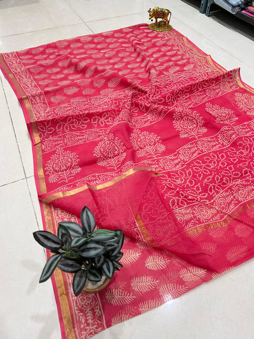 Shivanya Handicrafts Printed Kota Doriya Saree - Perfect for Festive Occasions