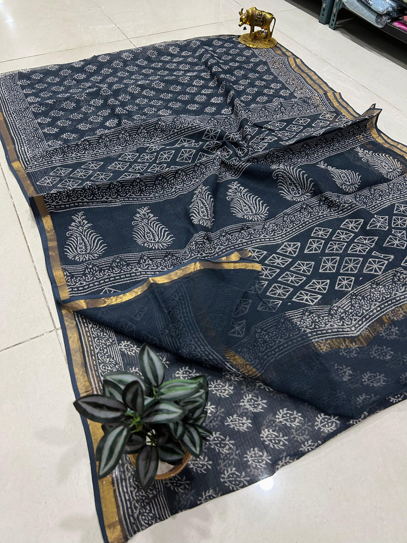 Shivanya Handicrafts Printed Kota Doriya Saree - Perfect for Festive Occasions
