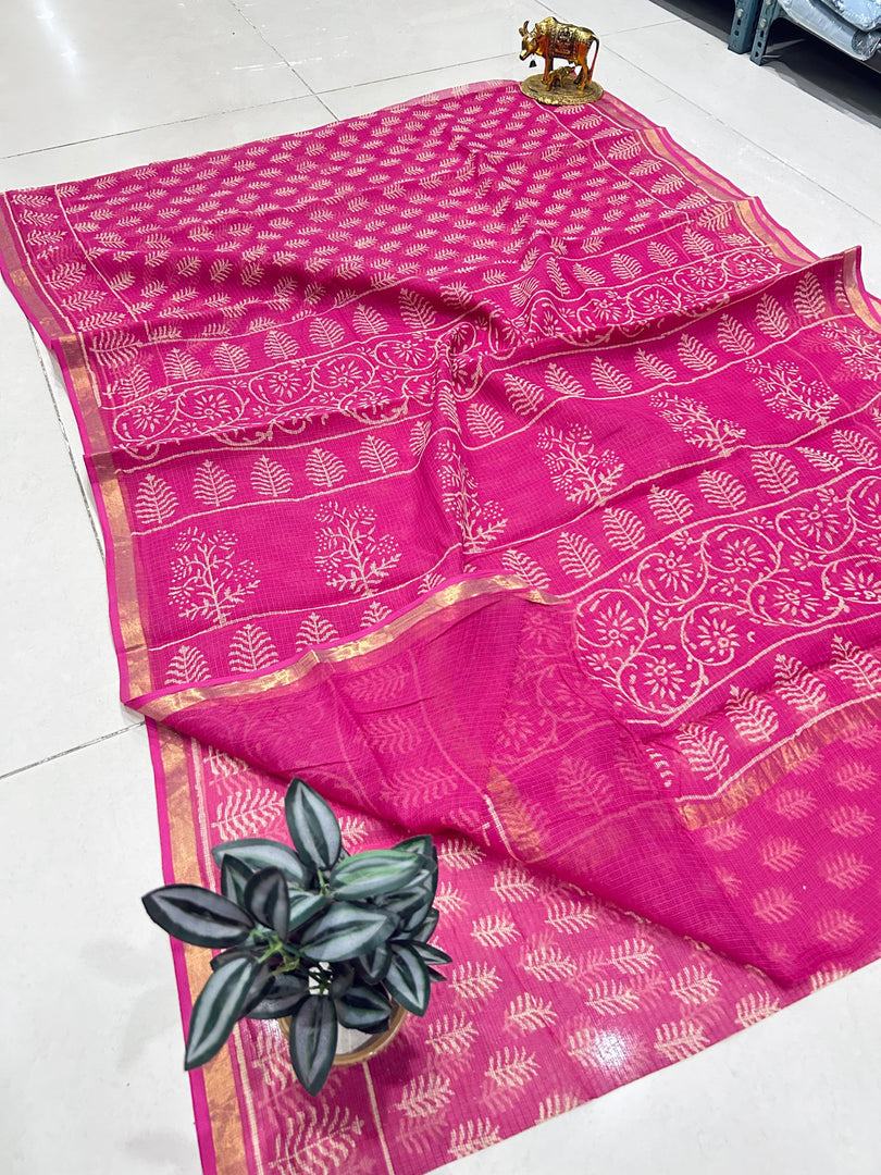 Shivanya Handicrafts Printed Kota Doriya Saree - Perfect for Festive Occasions