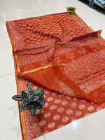 Load image into Gallery viewer, Shivanya Handicrafts Printed Kota Doriya Saree - Perfect for Festive Occasions
